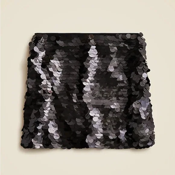 Sold J Crew Collection circle-sequin mini skirt Womens Size 4 black  msrp-$248 - Picture 2 of 9
